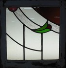 Abstract Midsize Old English Leaded Stained Glass Window 20 25  X 21 25 