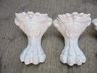 Antique Victorian Cast Iron Bath Tub Feet Lion Claw Ornate - Set Of 4  c 
