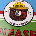 Vintage Forest Service Sign - Smokey Bear Please Prevent Gas Porcelain Sign