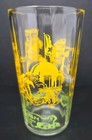 Vintage Davy Crockett Glass Yellow Tumbler Approx  Size  5-1 2  X 3 -1 4  U163 9