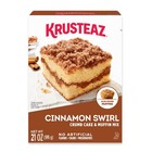  6 Pack  Krusteaz Cinnamon Swirl Crumb Cake And Muffin Mix  21 Oz Box
