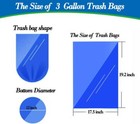 4 Gallon Clear Trash Can Liners  250 Count  Small Garbage Bags