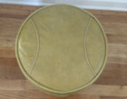 Vintage Mid Century Danish Modern Ottoman Foot Stool 15  Mustard Yellow