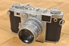 Vintage Royal 35 Film Camera   Tominor 50mm F2 8 Lens With Case From Japan