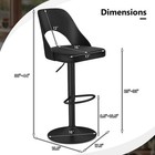 Bar Stools Set Of 4 W enlarged Pu Leather Seat Footrest Swivel Bar Chairs