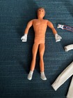 Original Evel Knievel Figure W  Light Blue Stripe Helmet White Suit Belt Nice   
