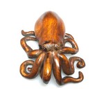 Lovely Netsuke Chinese Boxwood Handwork Octopus Statue Tea Pet Fengshui Art Deco