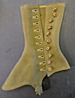 Vintage Victorian Ladies Shoes Gaiters Spats Boot Cover Ten Button Tan brown