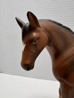 Vintage Mid Century Porcelain Horse Figurine Japan Matte Brown Chestnut Horse