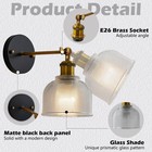 Wall Light Battery Operated Wall Sconce Set Of 2 Modern Glass Rechargeable Light
