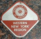 Mg Colectable Patch Fabric  New York Auto Club Front Tag Metalic