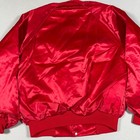 Vtg Bridgeport Satin Varsity Jacket Mens Xxl Red Blank Bomber Snap Front Usa