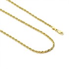 14k Real Solid Yellow Gold 1 5mm 18  Rope Chain Necklace With Lobster Claw Clasp