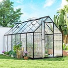 Polycarbonate Greenhouse With Swing Door  Aluminum Walk-in Greenhouse