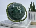 Handmade Natural Nephrite Jade Elastic Stretch Bracelet 4mm Round Gemstone Bead