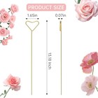 40 Packs Floral Card Holder Picks Metal Gift Card Holder Sticks Bouquets Wedding