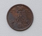 1873 Finland 1 Penni Grand Prince Alexander Ii Of Russia Coin  f54