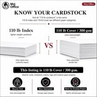 White Cardstock Paper 8 5 X 11 110 Lb Cover 300 Gsm Card Stock 25 Sheets