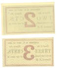 1864 Concord New Hampshire 2cent   3cent Scrip Notes  l4023 