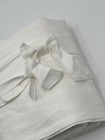 Pottery Barn Kids European Linen Bow Crib Skirt   White