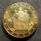 Malta-2004-5 Euro-brass Pattern Coin- Dolphin-only 3 500 Minted-br x-pn9  Gnm 6