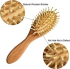 Molylove 3 Piece Baby Hair Brush And Comb Set For Newborn   Toddlers- Natural Wo