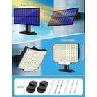 106led Solar Motion Sensor Light Outdoor Waterproof Floodlight W  Remote 
