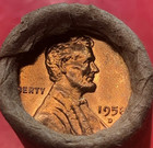 1958-d Obw Old Bank Wrap Roll Bu Uncirculated Lincoln Wheat Cent Pennies