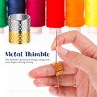  2 Pcs Ejector Tool Travel Hand-sewing Rings Thimble Crochet Finger Guard