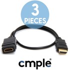 Hdmi Extension Cable 1 5 Ft 4k Hdmi Male To Female Cord Hdtv Projector Pc 3 Pcs