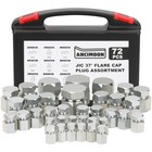 72pcs Hydraulic Hose Fittings Set  Jic Cap   Plug  37   Flare Threads  Carbon Ste