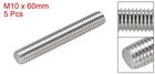 5pcs M10 X 60mm Fully Threaded Rod 304 Stainless Steel Right Hand 1 5mm Pitch