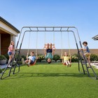 Metal Playground Swing Set Outdoor Kids Children Adults Backyard Play Swingset