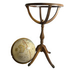 Vintage Replogle 12    World Classic Series Globe Wood Base With Brass Detail