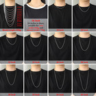 Twist Chain Necklace - Stainless Steel Rope Jewelry For Men   Women