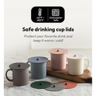 Silicone Cup Cover Lids  4 3 Inch  2 Pack - Black Mug Covers  Reusable Silicone