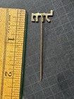 Vtg 14k Yellow Gold Jewish Judaism Hebrew Lapel Stick Pin Judaica Name  Unknown