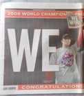 Philadelphia Phillies Win World Series Oct 31 2008 Daily News Newspaper We Win