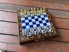 Vip Chessbox W Handmade Blue Chessboard - Inlaid Chess Set - Pearl Chessboard