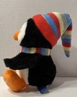 Russ Berrie Shining Stars Plush Winter Penguin In Hat   Scarf 9  No Code 2006