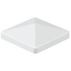 Moligou 4 Pcs Vinyl Post Caps  Pyramid Caps For 4   4  4   4   White