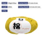 Cotton Yarn soft Knitting Yarn -4 Skeins 4  218yards 4  4 54oz dark Yellow