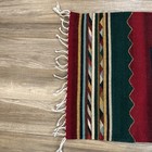 Southwestern Handwoven Wool Rug  38   x23   vibrant Colors Beautiful Aztec  Ortega