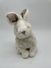 Fao Schwarz Sparkle Bunny Plush White Tan Gold Rabbit Glitter Stuffed Toy 12 