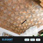 Art3d 12-pack Drop Ceiling Tiles 24x24 In 3d Pvc Wainscoting Panels In Bronze