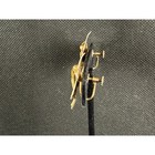 Vintage Gold Screw   back Earrings     Textured Bow floral Mid   century Design