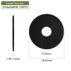 100pcs 3 16  X3 4  Fender Washers  Black Oxide 304 Stainless Steel 18-8  3 16   