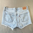 Levi s 501 Women s Light Wash High Rise Denim Cut-off Shorts 31w 2 