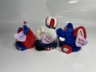 Puffkins Plush Swibco American Uncle Sam Liberty Voting Election Donkey Lot Of 3