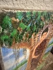 Buddha Under The Bodhi Tree - Sand   Gemstone Art  Picture Limited Edition Rare